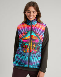 EAT MUSHROOMS SEE THE UNIVERSE TIE DYE PUFFER JACKET - TLTW2009235