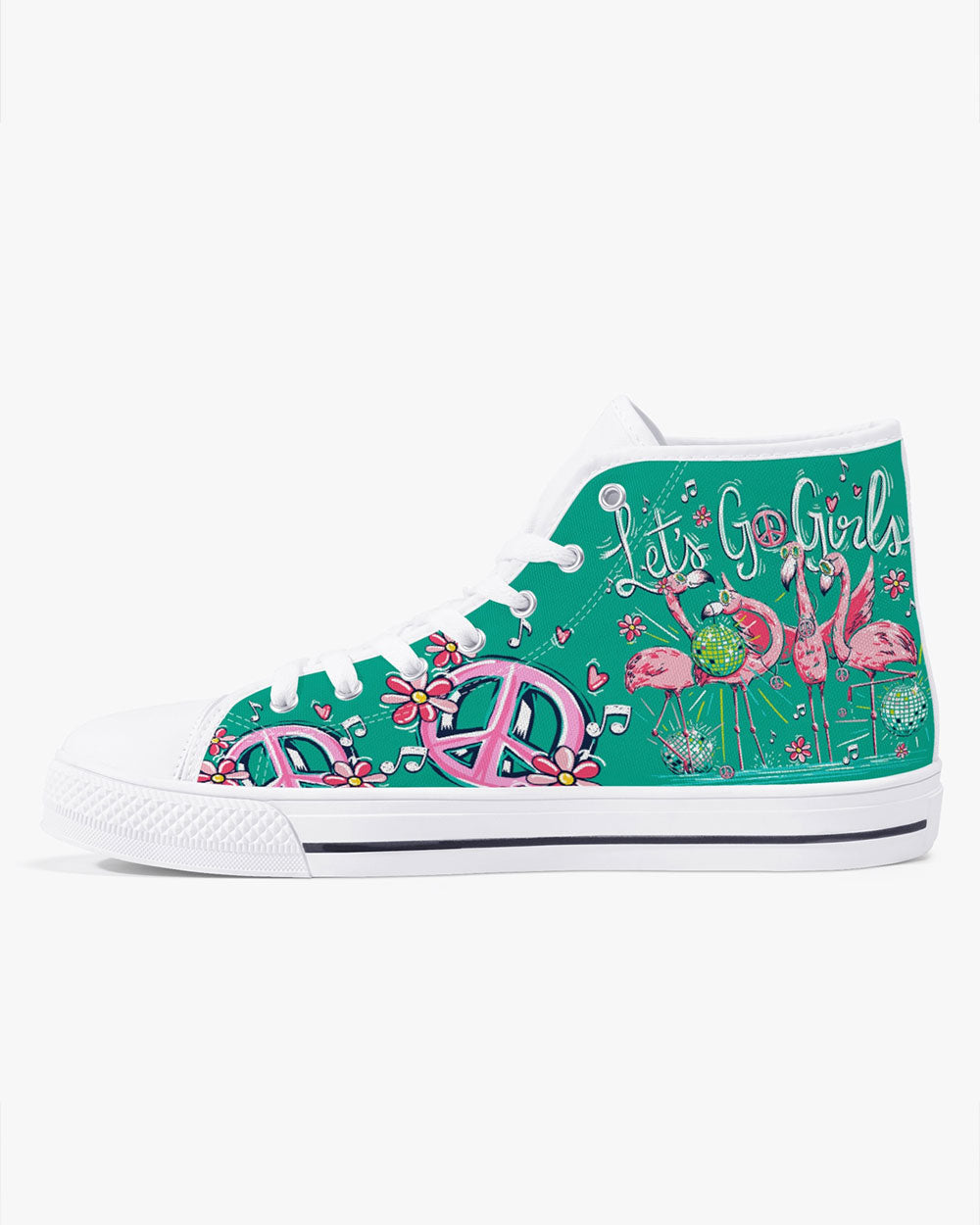 LET'S GO GIRLS FLAMINGO HIGH TOP CANVAS SHOES - TY1906235