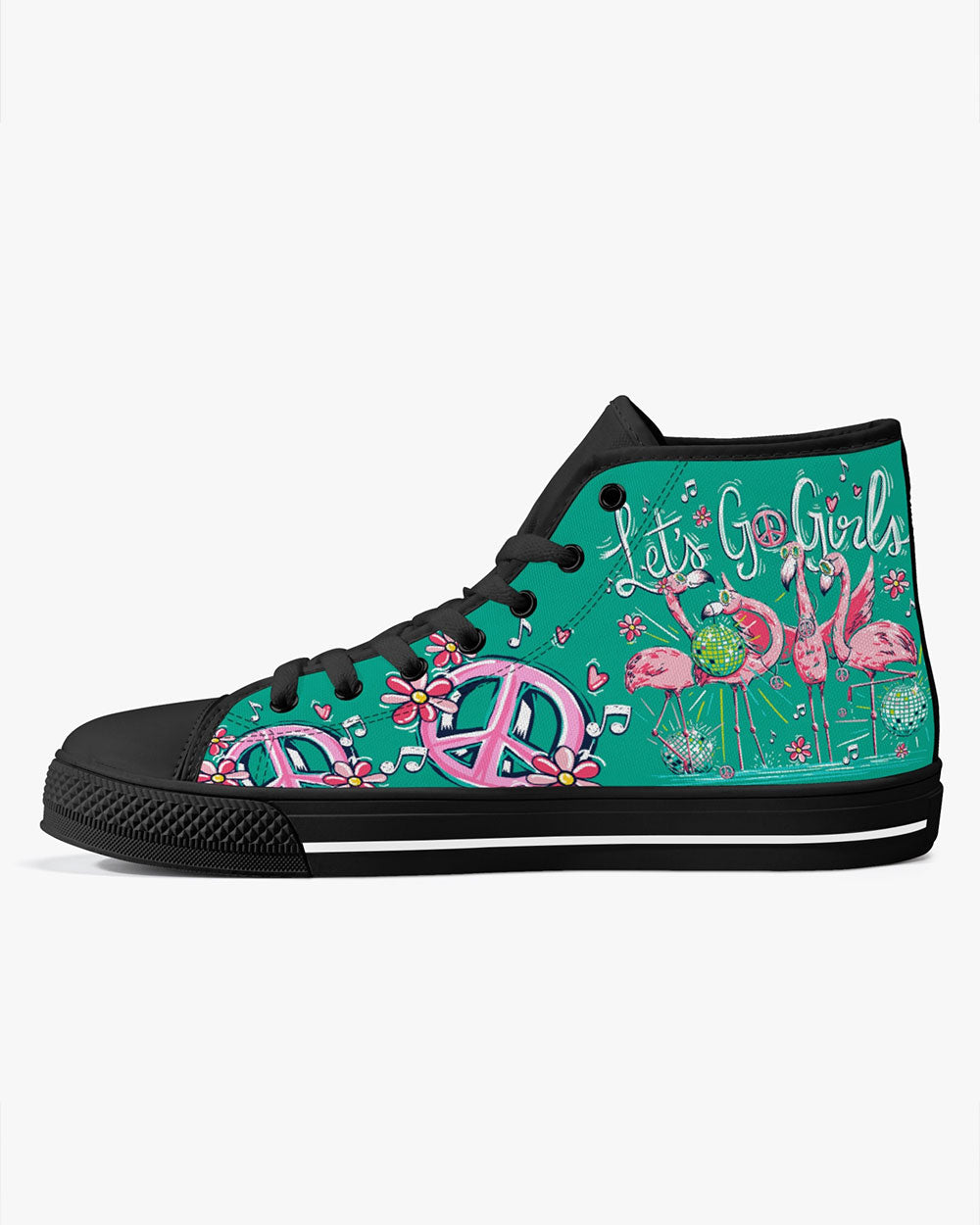 LET'S GO GIRLS FLAMINGO HIGH TOP CANVAS SHOES - TY1906235