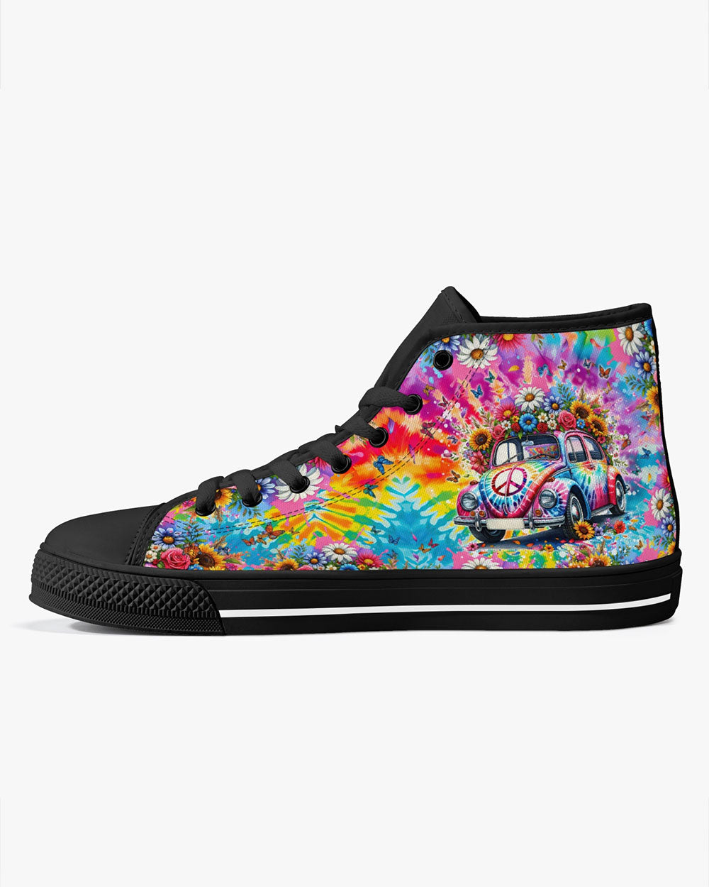 RUNNING AGAINST THE WIND TIE DYE HIGH TOP CANVAS SHOES - TYTM1801243