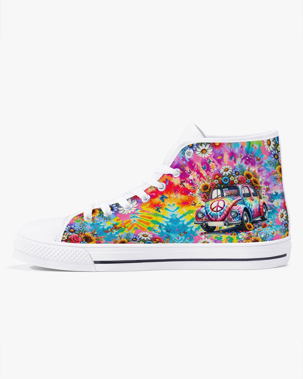 RUNNING AGAINST THE WIND TIE DYE HIGH TOP CANVAS SHOES - TYTM1801243