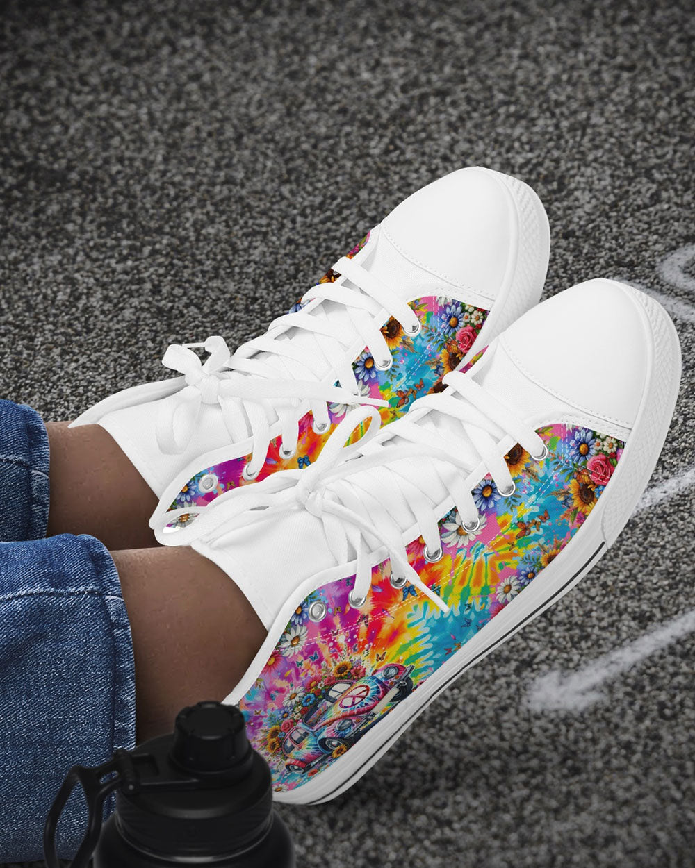 RUNNING AGAINST THE WIND TIE DYE HIGH TOP CANVAS SHOES - TYTM1801243