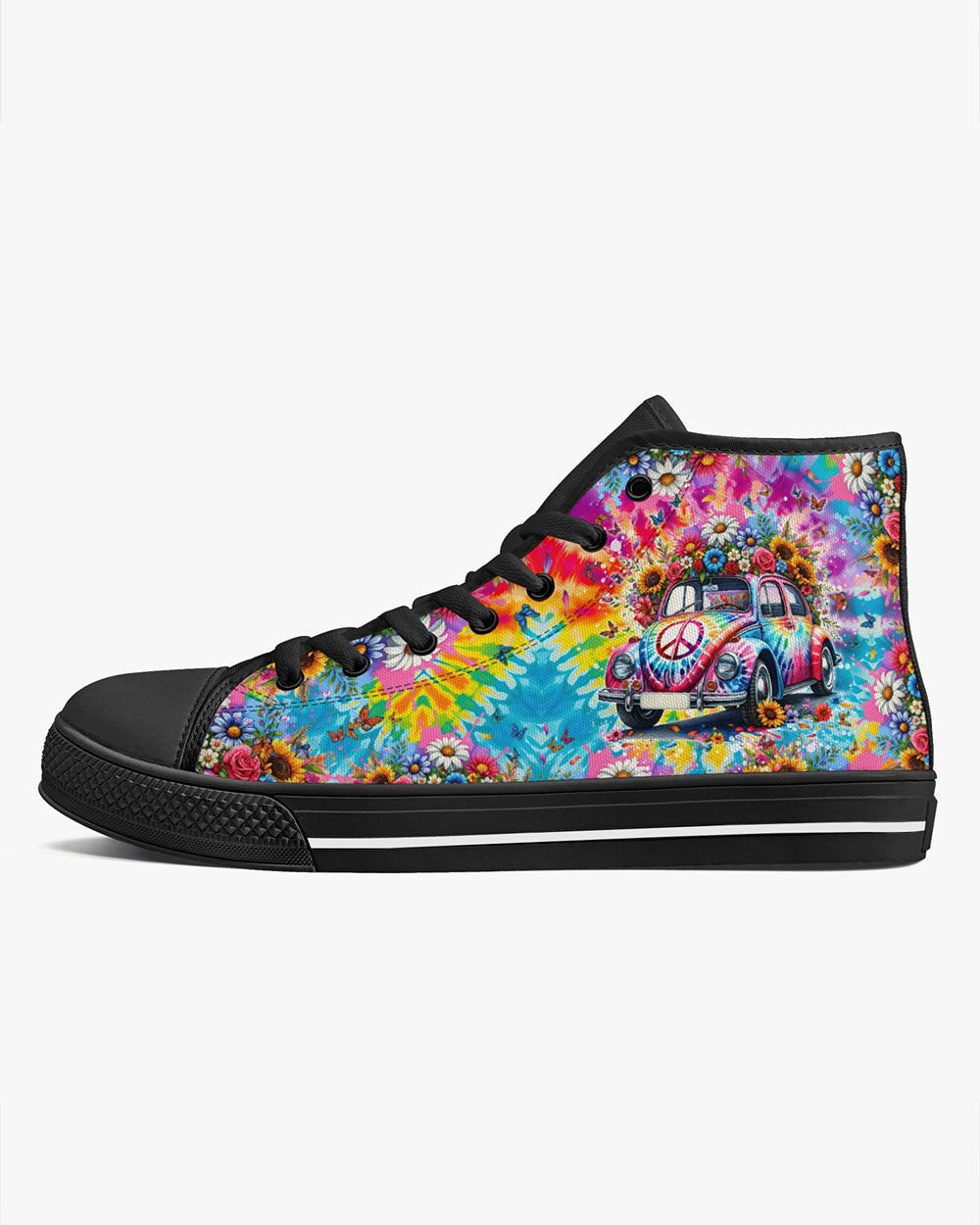 RUNNING AGAINST THE WIND TIE DYE HIGH TOP CANVAS SHOES - TYTM1801243