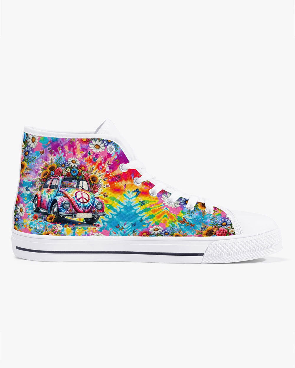 RUNNING AGAINST THE WIND TIE DYE HIGH TOP CANVAS SHOES - TYTM1801243