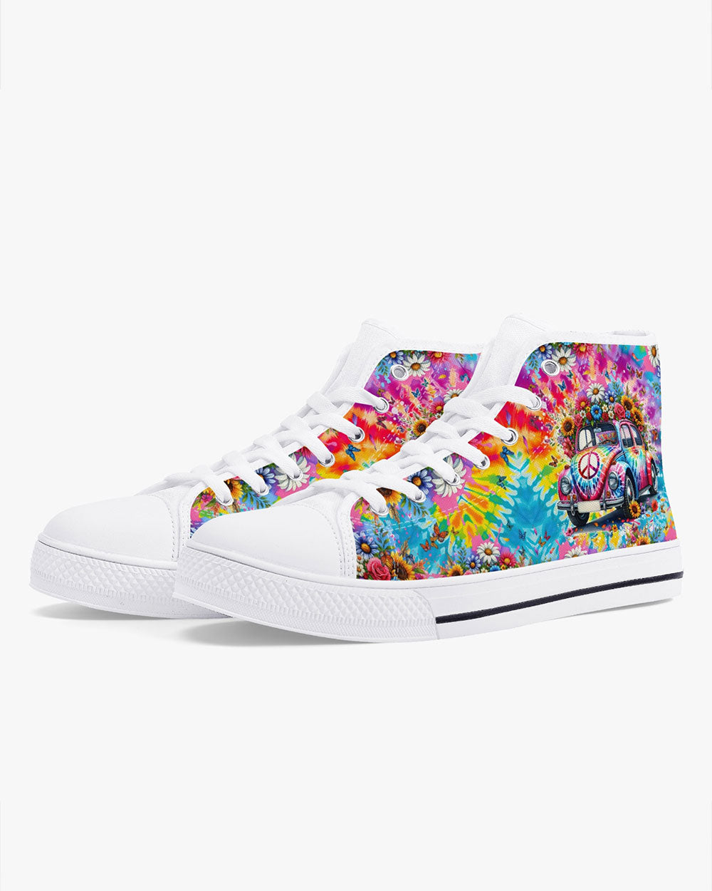 RUNNING AGAINST THE WIND TIE DYE HIGH TOP CANVAS SHOES - TYTM1801243