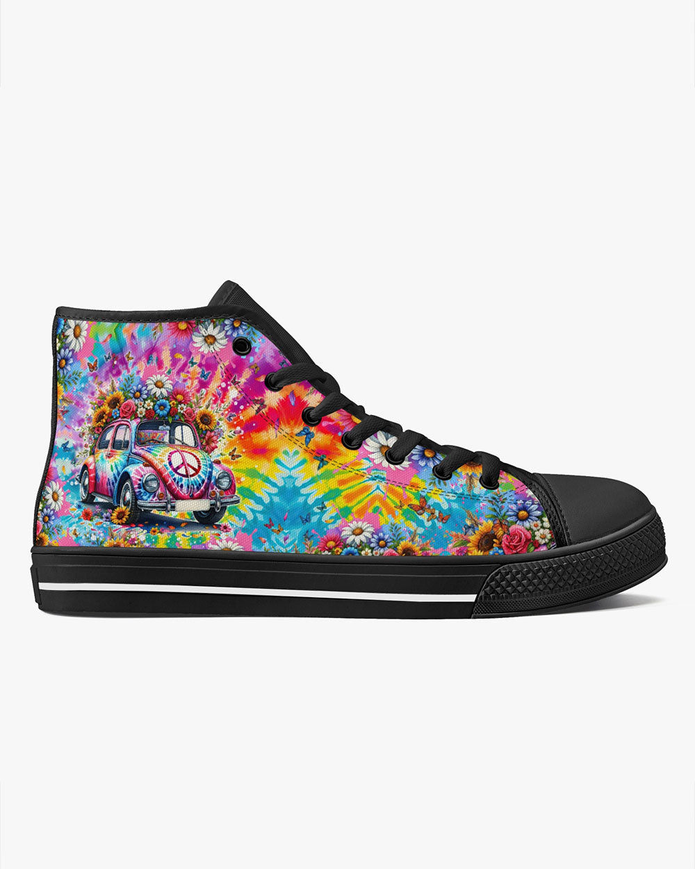 RUNNING AGAINST THE WIND TIE DYE HIGH TOP CANVAS SHOES - TYTM1801243