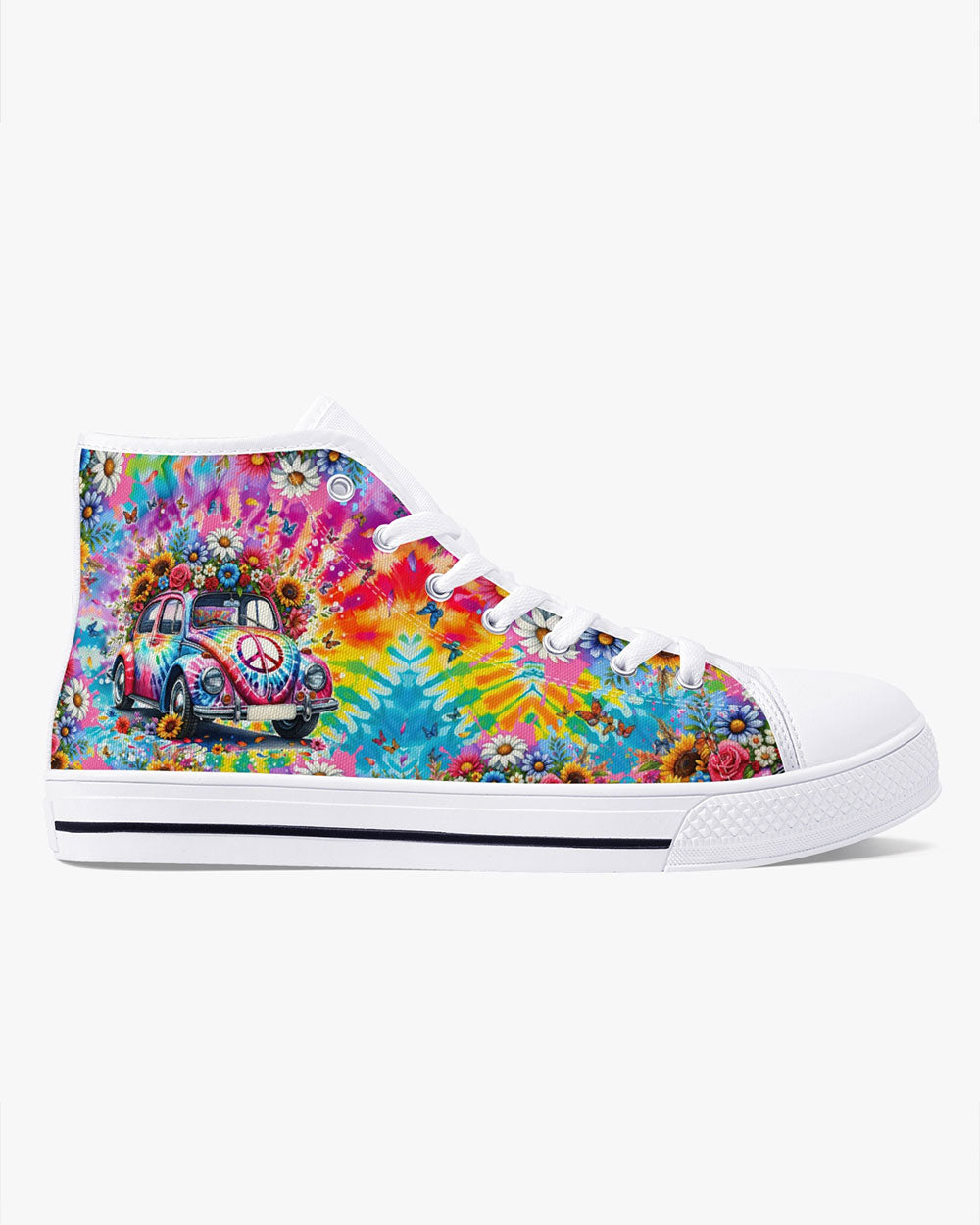 RUNNING AGAINST THE WIND TIE DYE HIGH TOP CANVAS SHOES - TYTM1801243