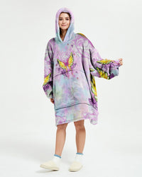 WHISPER WORDS OF WISDOM BUTTERFLY SHERPA BLANKET HOODIE - TLNT1311245