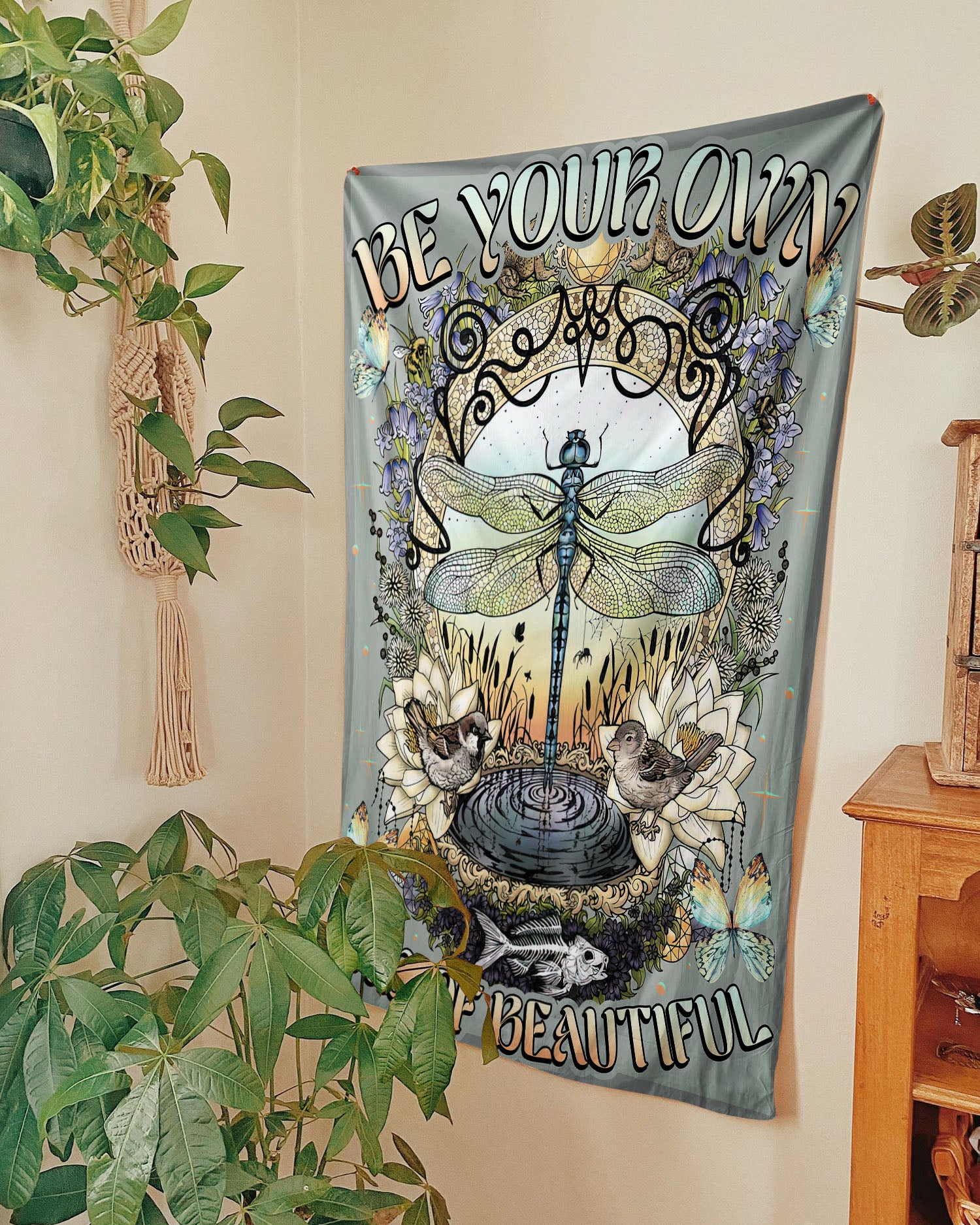 BE YOUR OWN KIND OF BEAUTIFUL DRAGONFLY TAPESTRY - TLNZ2107232