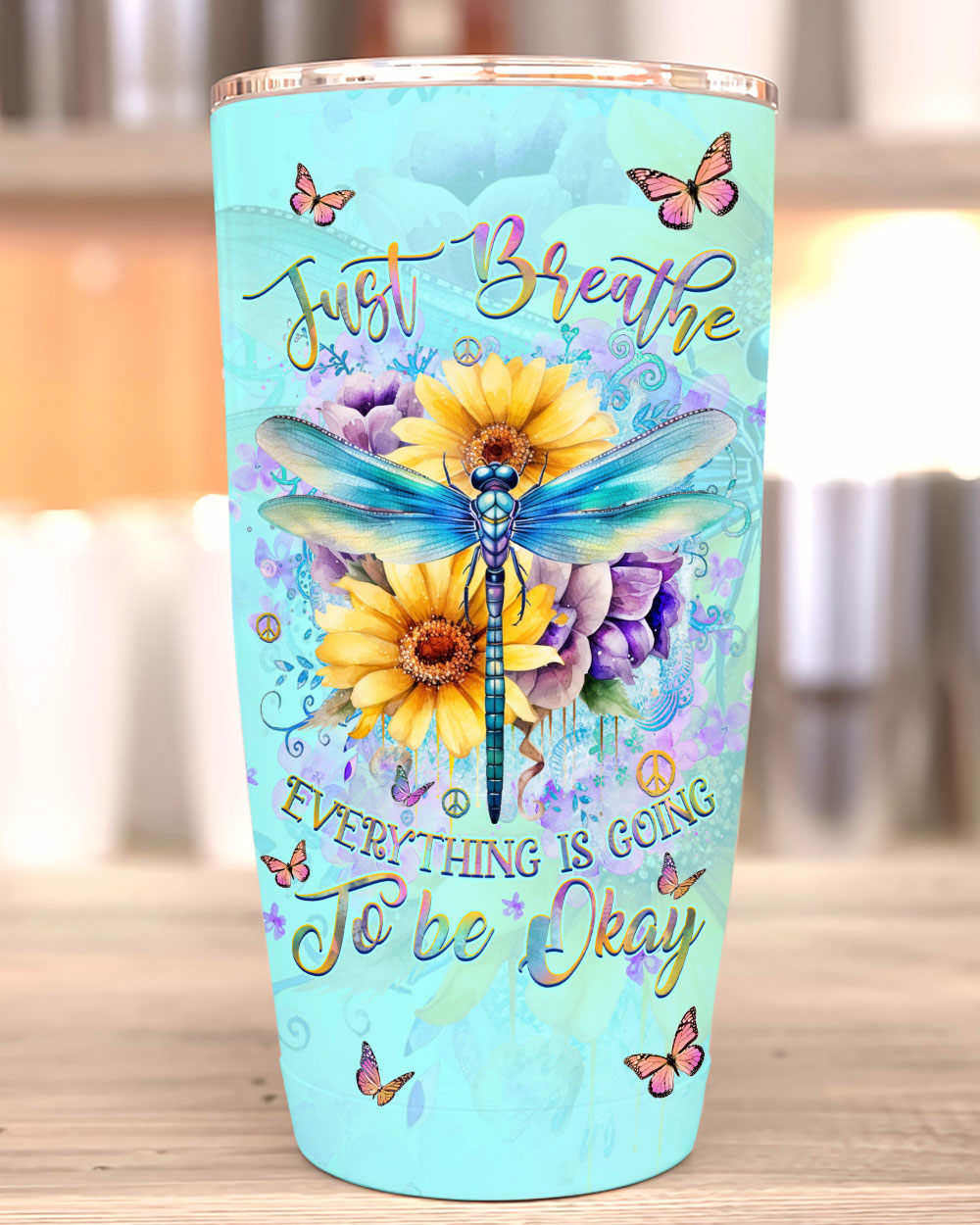 JUST BREATHE DRAGONFLY TUMBLER - YH0210233