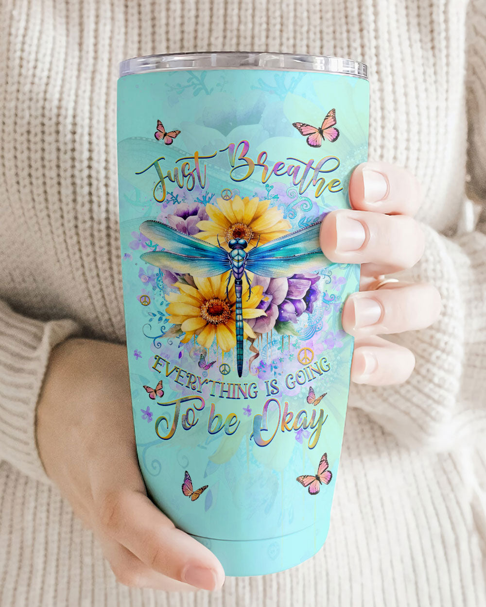 JUST BREATHE DRAGONFLY TUMBLER - YH0210233