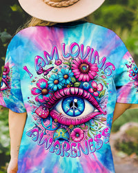 I AM LOVING AWARENESS TIE DYE ALL OVER PRINT - TYTM0801243