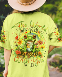 THE WORLD IS BETTER WITH YOU IN IT FROG ALL OVER PRINT - TYTM0603245