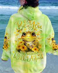 BE YOU THE WORLD WILL ADJUST FROG ALL OVER PRINT - TLNO1412231