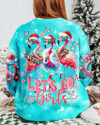 LET'S GO GIRLS FLAMINGO CHRISTMAS ALL OVER PRINT - TLNO2710231