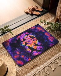 BLACK CAT IN THE DARK SWIRL DOORMAT  - TLNO2001262