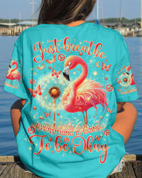 JUST BREATHE FLAMINGO ALL OVER PRINT - TLNO0807242
