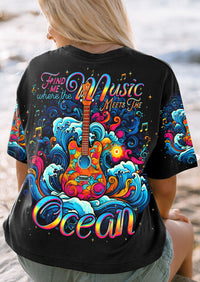 FIND ME WHERE THE MUSIC MEETS THE OCEAN GUITAR ALL OVER PRINT - TLNO2205231