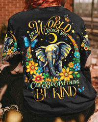 BE KIND ELEPHANT CRESCENT MOON ALL OVER PRINT - TLNO2905232