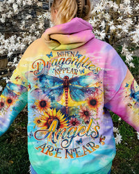 WHEN DRAGONFLIES APPEAR ANGELS ARE NEAR ALL OVER PRINT - TLNO0403243