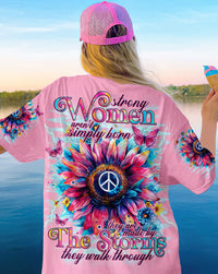STRONG WOMEN AREN'T SIMPLY BORN SUNFLOWER ALL OVER PRINT - TLNO1603242