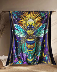 PERSONALIZED BEE HIPPIE FLEECE BLANKET  - TLTR3103254