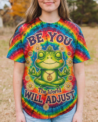 BE YOU FROG MEDITATION RAINBOW BURST ALL OVER PRINT - KMTM1407261