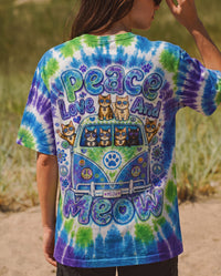 PEACE LOVE AND MEOW CAT VAN ALL OVER PRINT - KMTM3107262