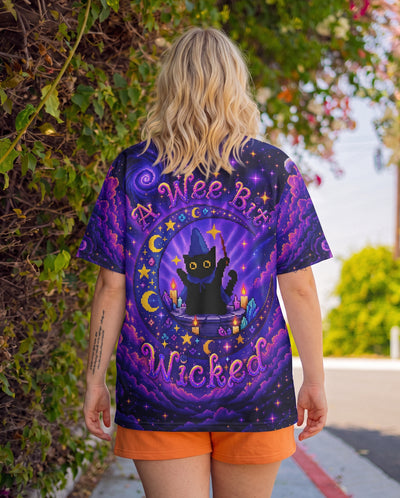 A WEE BIT WICKED BLACK CAT WITCH MOON ALL OVER PRINT - KMTM2207261