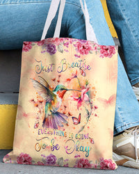 JUST BREATHE HUMMINGBIRD TOTE BAG - YHDU2803245