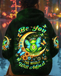 BE YOU THE WORLD WILL ADJUST FROG ALL OVER PRINT - YHDU101253