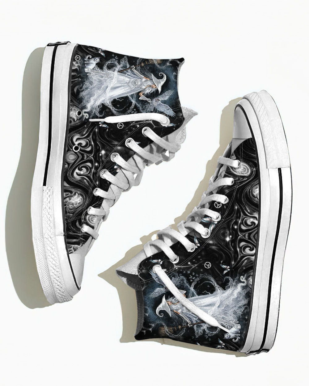 SPIRIT OF A WITCH HALLOWEEN HIGH TOP CANVAS SHOES - YHDU2609246