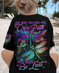 SHE WHO FOLLOWS HER OWN PATH DRAGONFLY ALL OVER PRINT - YHDU1206231