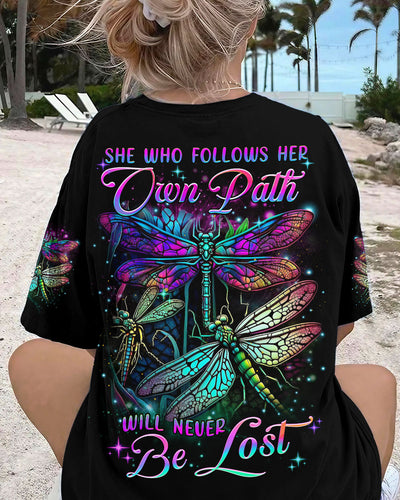 SHE WHO FOLLOWS HER OWN PATH DRAGONFLY ALL OVER PRINT - YHDU1206231