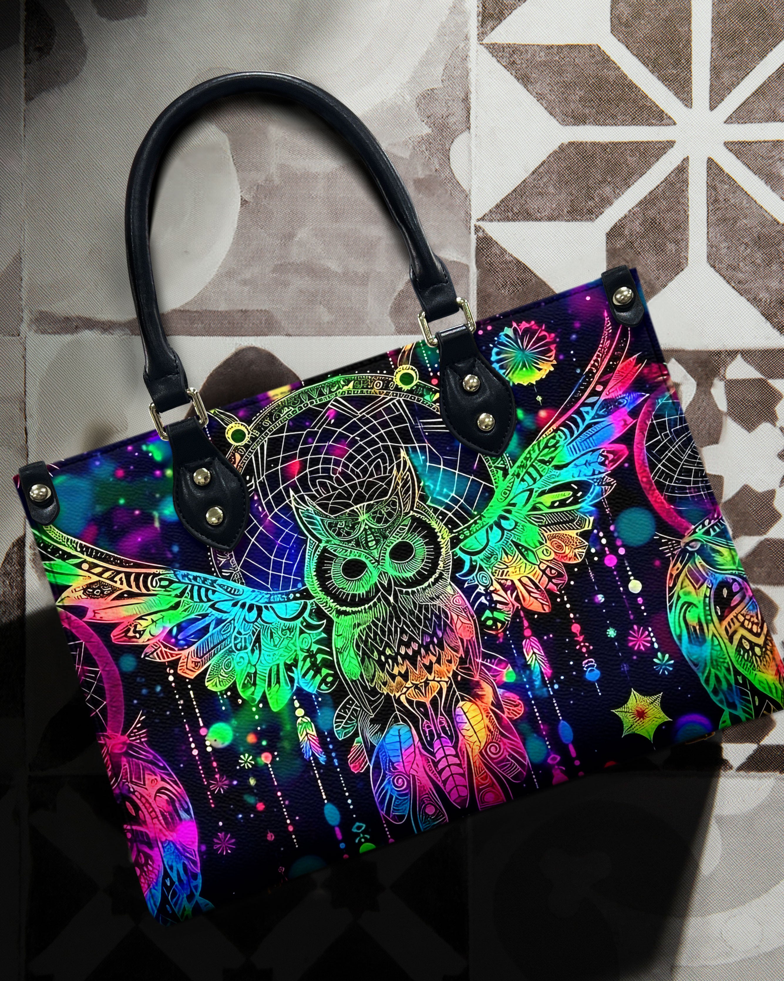 HIPPIE OWL LEATHER HANDBAG - YHDU2908244