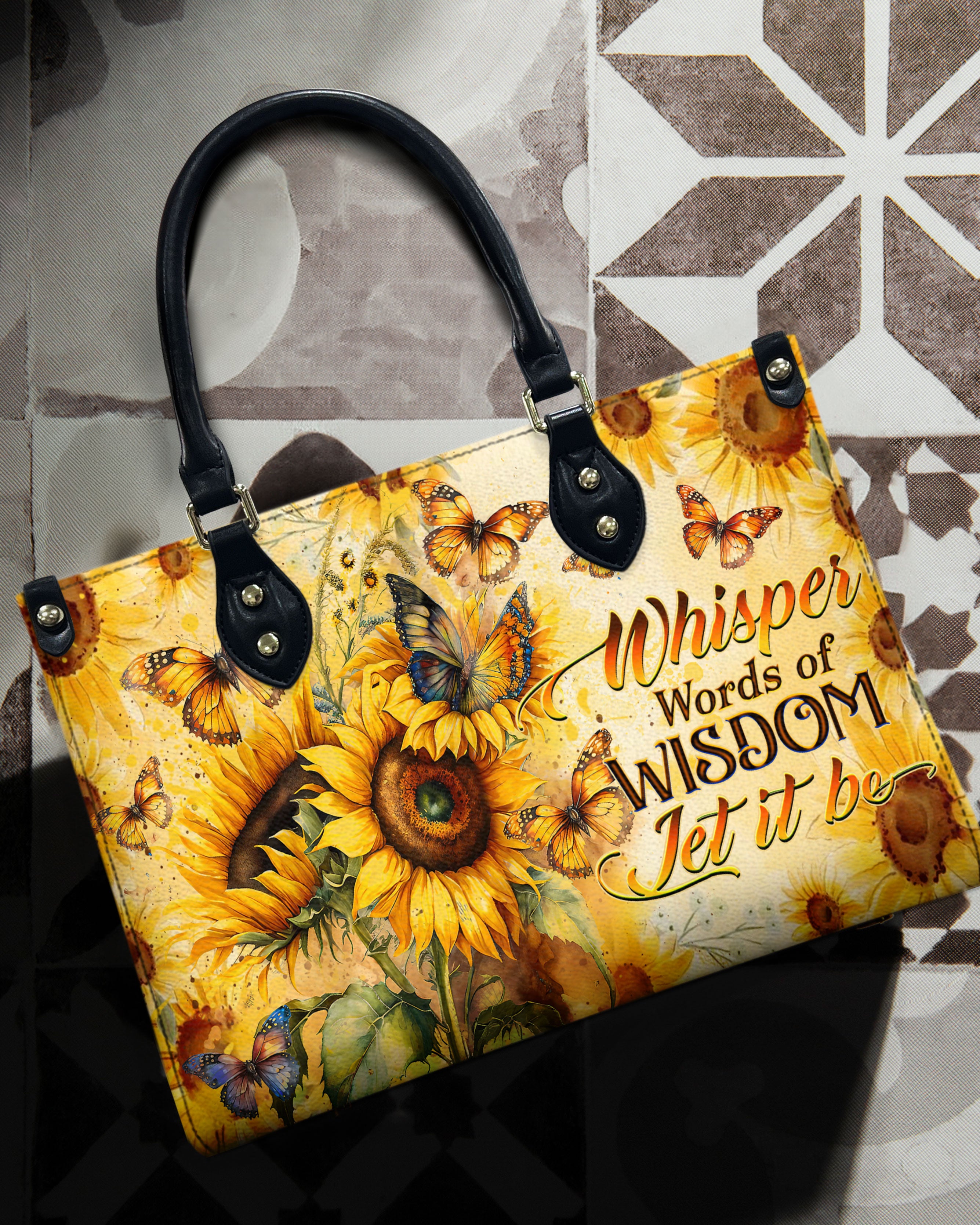 WHISPER WORDS OF WISDOM SUNFLOWER LEATHER HANDBAG - YHDU1510244