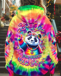 BE YOU THE WORLD WILL ADJUST PANDA TIE DYE ALL OVER PRINT - YHDU1902252