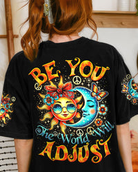 BE YOU THE WORLD WILL ADJUST SUN AND MOON HIPPIE ALL OVER PRINT - TYTM10077241