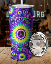 PEACE Y'ALL TIE DYE TUMBLER - YHDU2906236