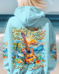 FIND ME WHERE THE MUSIC MEETS THE OCEAN GUITAR ALL OVER PRINT - YHDU0403242