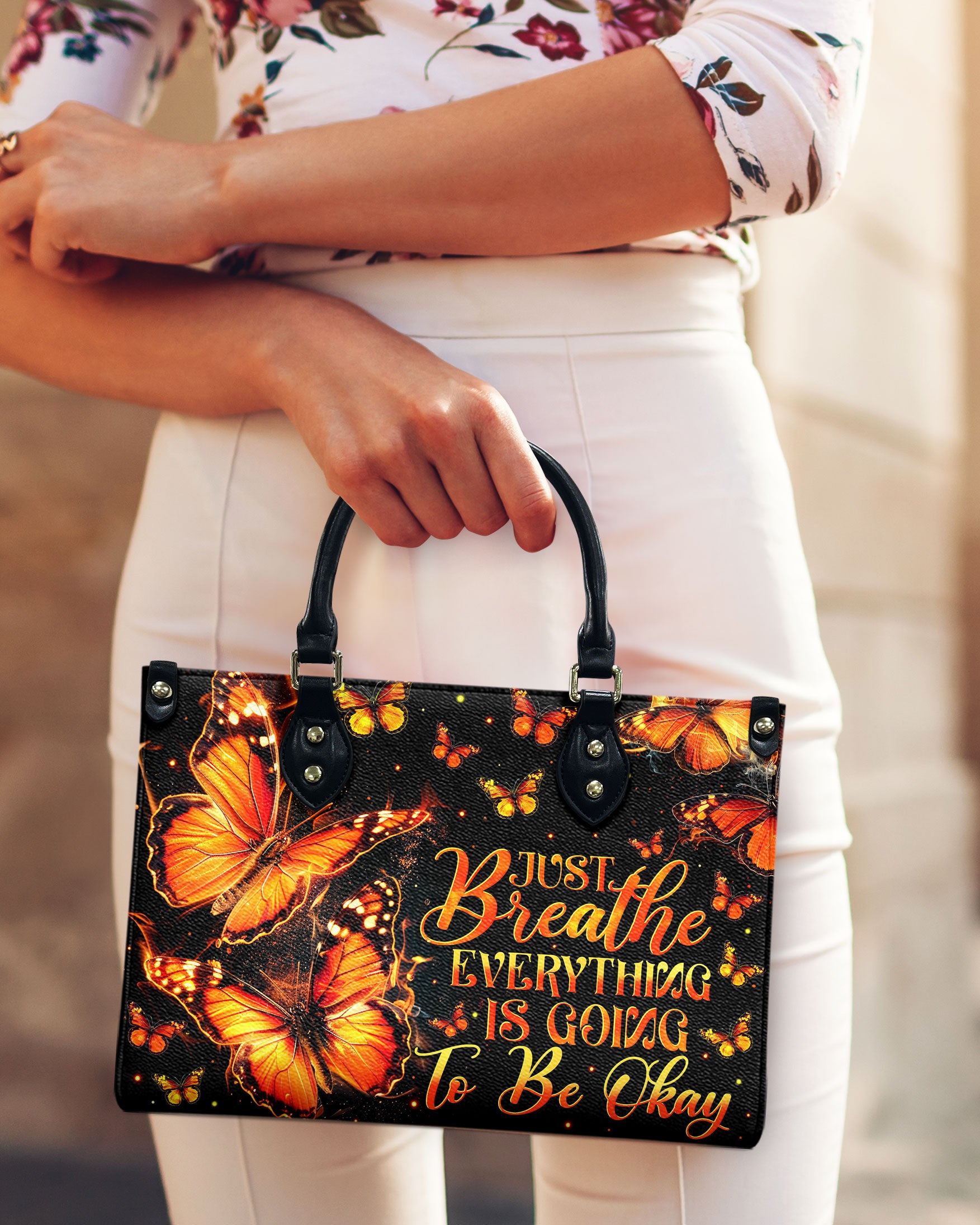 JUST BREATHE BUTTERFLY LEATHER HANDBAG - TYTM2511241