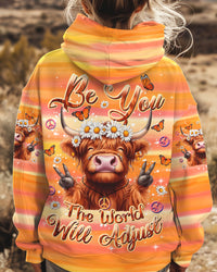 BE YOU THE WORLD WILL ADJUST ALL OVER PRINT - YHDU2711241