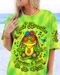 JUST BREATHE FROG ALL OVER PRINT - YHDU0705251