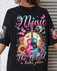 MUSIC MAKES THE WORLD A BETTER PLACE GUITAR ALL OVER PRINT - TYTM2705241