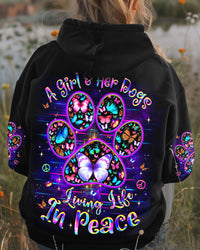 A GIRL AND HER DOG HIPPIE LIFE ALL OVER PRINT - YHDU2911244