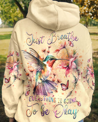 JUST BREATHE HUMMINGBIRD ALL OVER PRINT - YHDU1710232