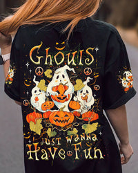 GHOULS JUST WANNA HAVE FUN HALLOWEEN ALL OVER PRINT - YHDU1508232