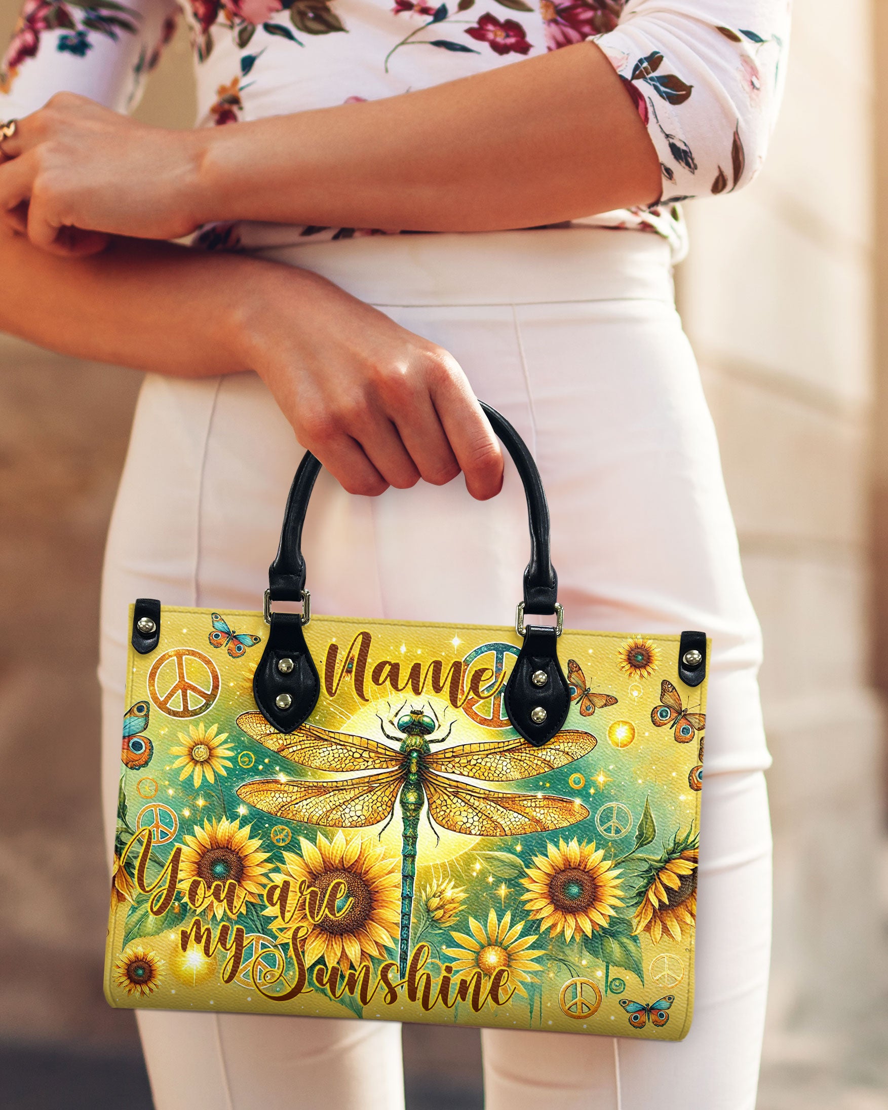 YOU ARE MY SUNSHINE LEATHER HANDBAG - TYTM1507244