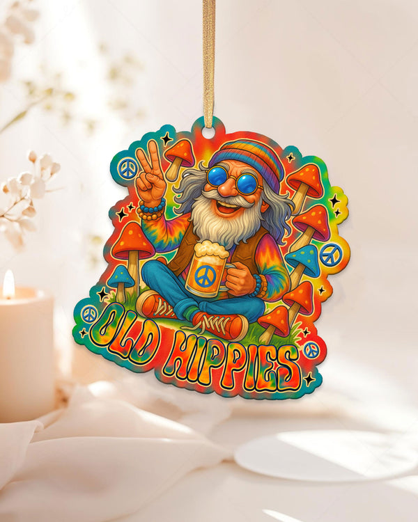 OLD HIPPIES TIE DYE ORNAMENT & KEYCHAIN - TYTM1507256