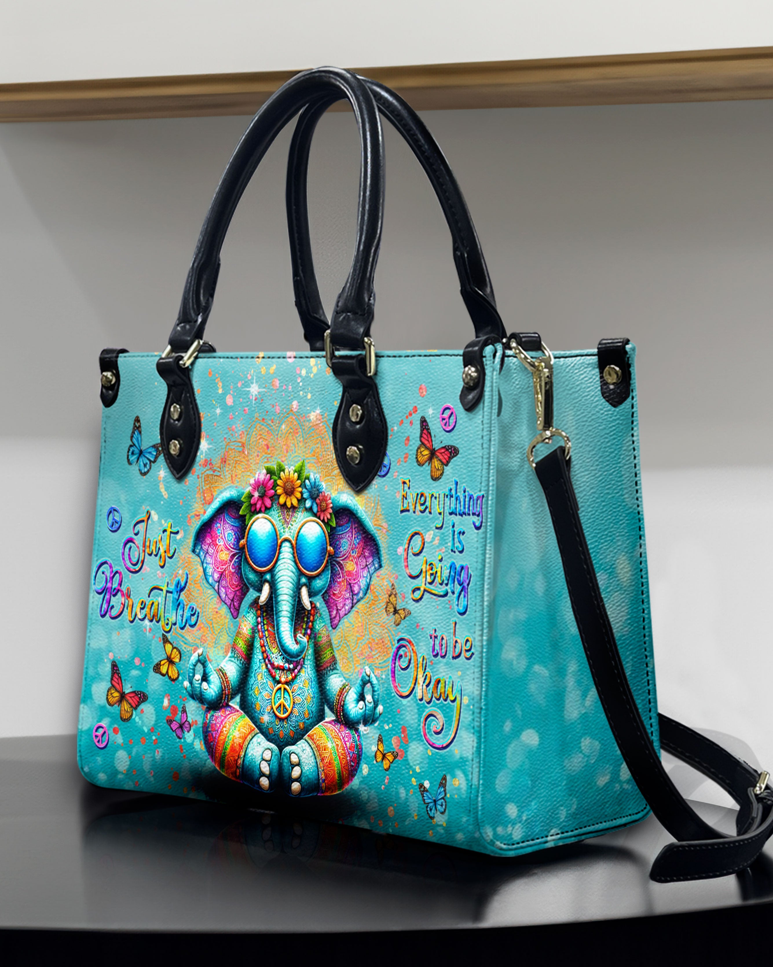 JUST BREATHE ELEPHANT LEATHER HANDBAG - YHDU0208241